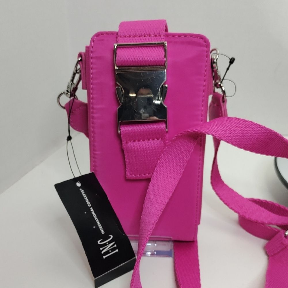 I.N.C Fayye Pink Crossbody Phone Bag with Webbed Strap